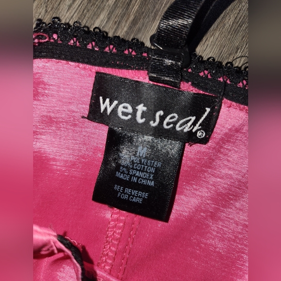 Y2k Wet Seal pink and black corset - Picture 4 of 5